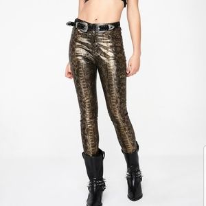 Momokrom gold snakeskin metallic pants